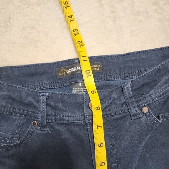 JORDACHE Skinny Chinos Pants 4 (28 x 29) Blue Dark Wash Stretch Mid Rise Rayon - Picture 8 of 8